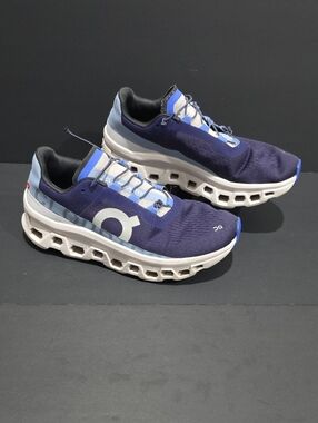 On Running Women's CloudMonster Running Shoes — Navy & Light Blue Size 9.5